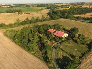 Vue du jardin par un drone
